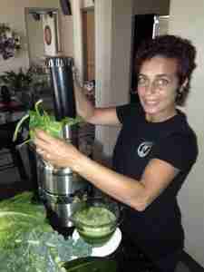 A personal chef making fresh soup juice