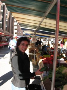 Chef at a farmers market