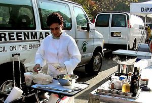 Personal Chef cooking demos at a farmers market