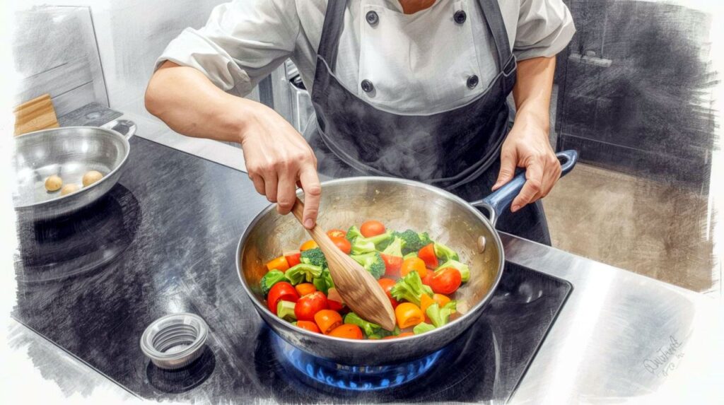 A personal chef working their magic in the kitchen