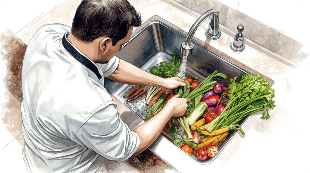 A personal chef at work behind the scenes