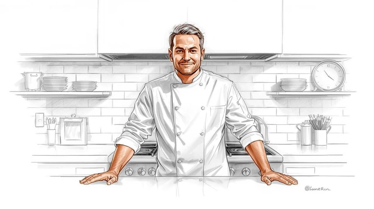 A personal chef at work behind the scenes