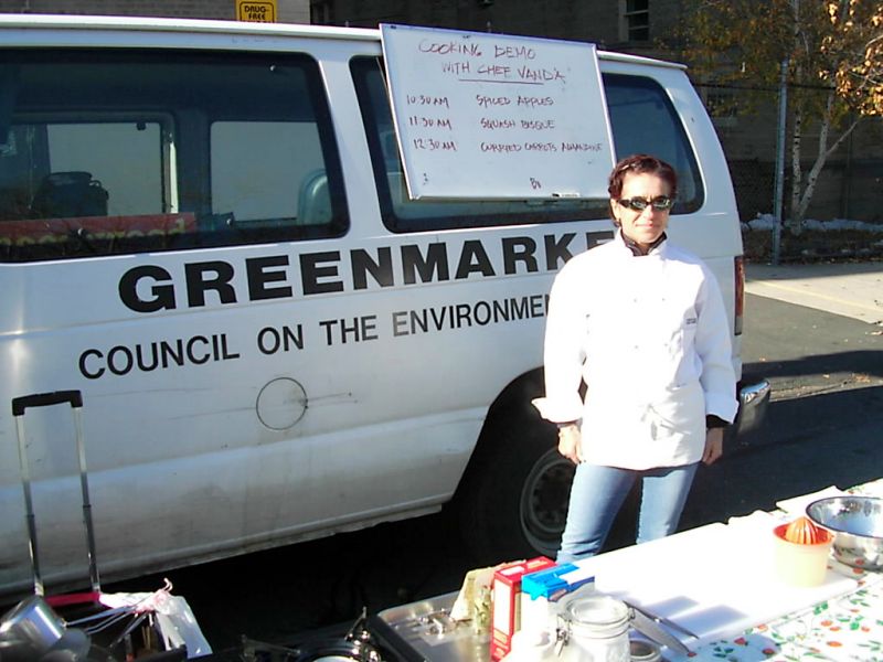 Chef Vanda at the Green Market