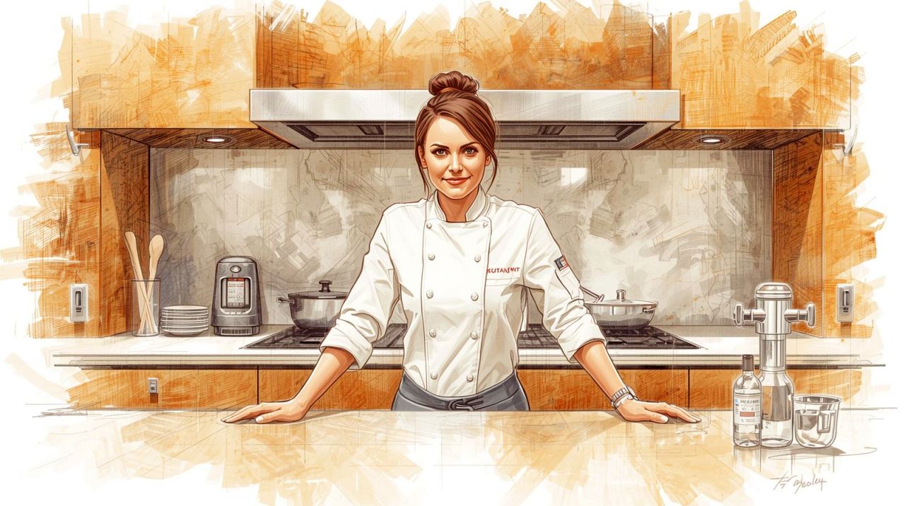 A personal chef cooking with precision